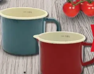 Smalt hrniec na mlieko 12 cm, farba petrolej, bordó
