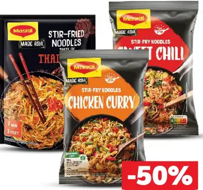 Maggi Hotové jedlo Stir-fry noodles rôzne druhy