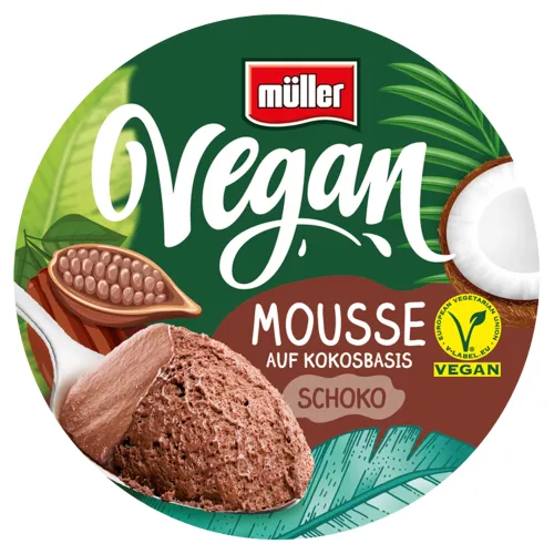 Müller Vegan čokoládová pena na báze kokosového krému (2 x 70 g)