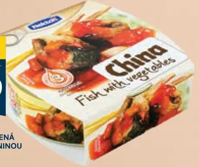 Nekton opečená ryba so zeleninou China