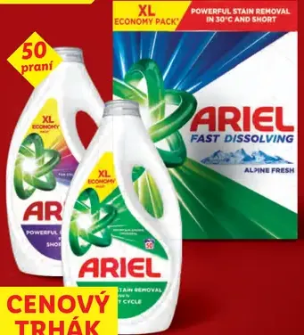 Ariel prací gél/prášok 50 praní