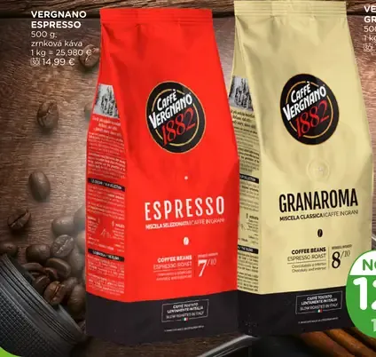Vergnano Espresso zrnková káva