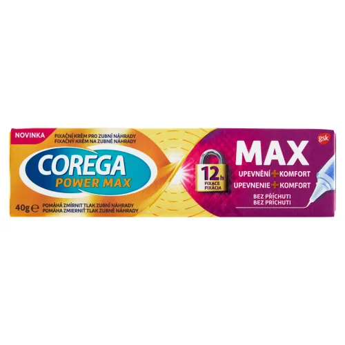 Corega Power Max fixačný krém na zubné náhrady