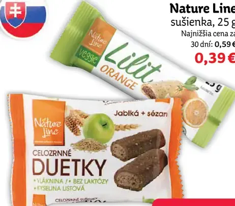 Nature Line Duetky celozrnné sušienky
