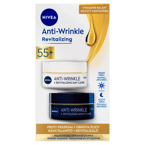 Nivea Obnovujúci denný a nočný krém proti vráskam 55+ 2 x