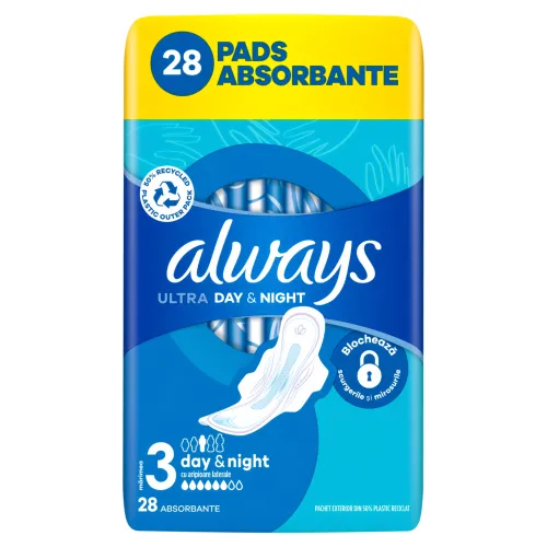 Always Ultra  Hygienické Vložky Deň a noc (Veľkosť 3) Krídelká