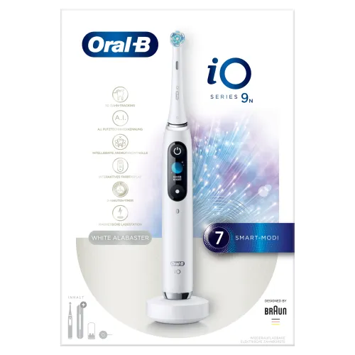 Oral-B iO Series 9 Alabastrová Elektrická Zubná Kefka s Revolučnou Magnetickou Technológiou iO