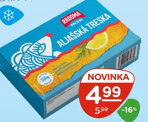 Radoma porcie treska aljašská obalovaná