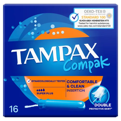Tampax Compak Super Plus Tampóny S Aplikátorom