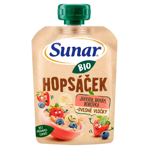 Sunar Bio hopsáček jahoda, banán, čučoriedka + ovsené vločky