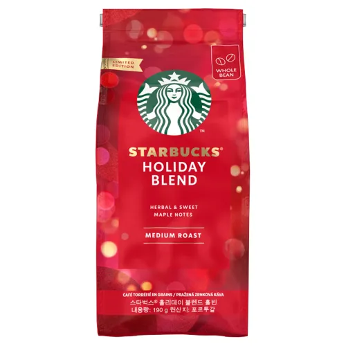 STARBUCKS Holiday Blend Medium Roast limitovaná edice, zrnková káva