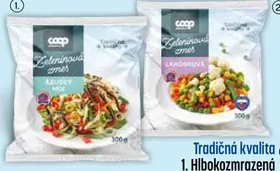 COOP hlboko zmrazená zeleninová zmes Ázijský mix