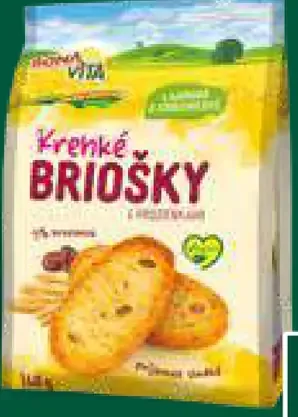 Krehké briošky s hrozienkami