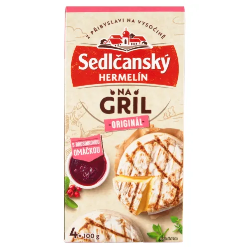 Sedlčanský Hermelín na gril originál s brusnicovou omáčkou