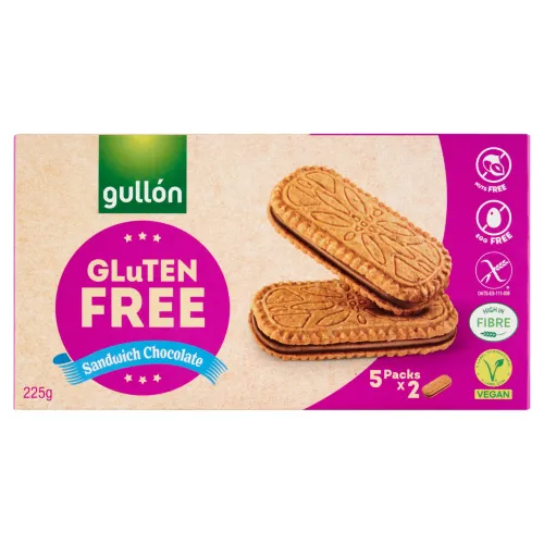 Gullón Bezgluténové sušienky plnené čokoládovým krémom 5 x(225 g)