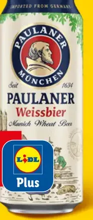 Paulaner Weissbier pšeničné pivo plechovka