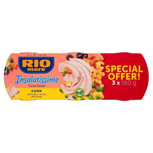 Rio Mare Insalatissime Hotový pokrm zo zeleniny a tuniaka 3 x(480 g)