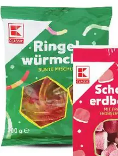 K-Classic Ringel würmer želé cukríky