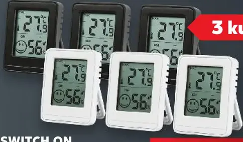 SWITCH ON Teplomer a vlhkomer do interiéru