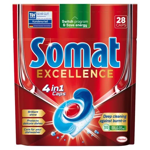 Somat Excellence 4v1 kapsuly do umývačky riadu 28 x(484,4 g)