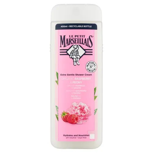 Le Petit Marseillais Krémový sprchovací gél bio malina & pivonka