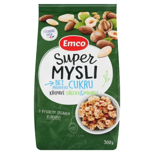 Emco Super mysli bez prídavku cukru chrumkavé s orechmi a mandľami
