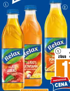 Relax 100% džús jablko, Relax 100% džús multivitamín, Relax 100% džús pomaranč