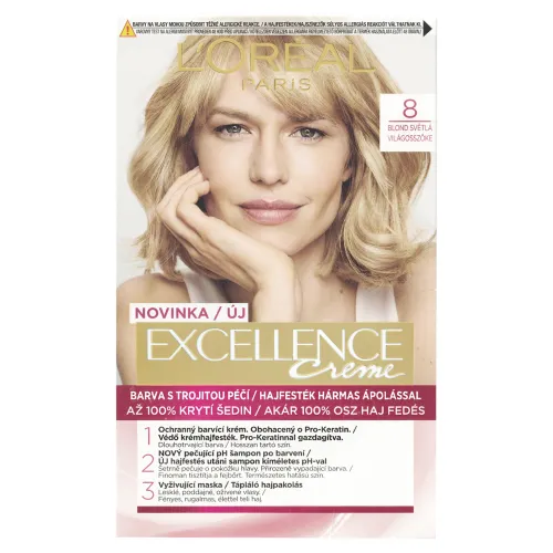 L'Oréal Paris Excellence Créme 8 , blond svetlá, 72 +48 +12 +