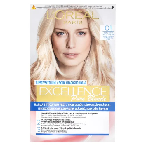 L'Oréal Paris Excellence Créme 01 , blond ultra svetlá prírodná, 72 +48 +12 +