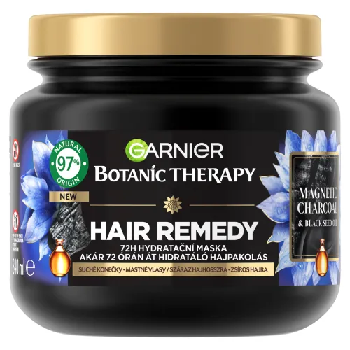 Garnier Botanic Therapy Hair Remedy Magnetic Charcoal hydratačná maska na mastné vlasy a suché konče