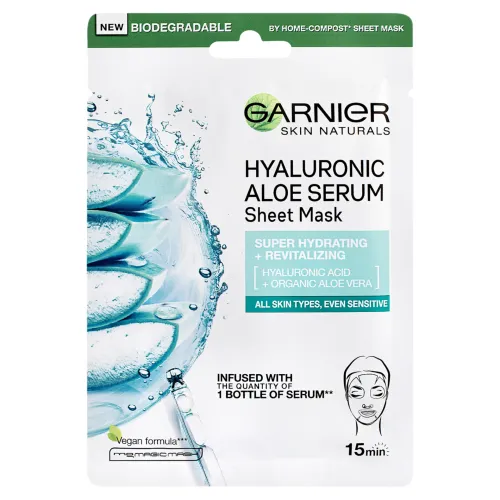 Garnier Skin Naturals revitalizujúca textilná maska Hyaluronic Aloe