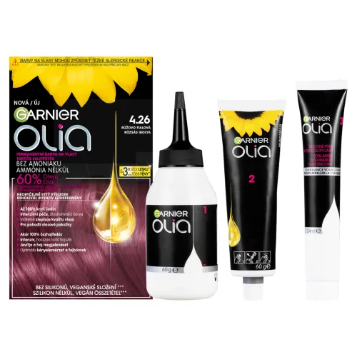 Garnier Olia permanentná farba na vlasy 4 .26 Ružovo-fialová , 60 +60 +