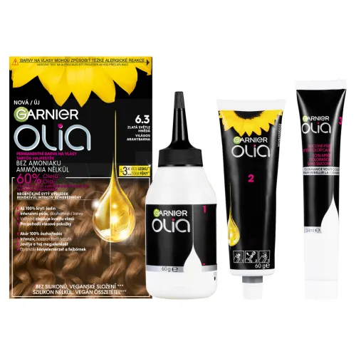 Garnier Olia permanentná farba na vlasy 16 .3 Zlatá svetlohnedá, 60 +60 +