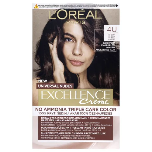 L'Oréal Paris Excellence Creme Universal Nudes permanentná farba na vlasy 4 U Hnedá