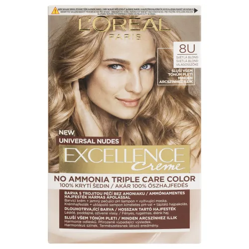 L'Oréal Paris Excellence Creme Universal Nudes permanentná farba na vlasy 8 U Svetlá blond