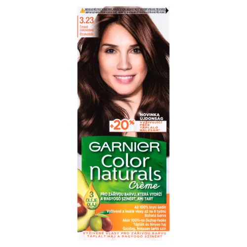 Garnier Color Naturals permanentná farba na vlasy 3 .23 Tmavá čokoládová, 60 +40 +