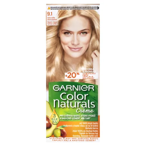 Garnier Color Naturals permanentná farba na vlasy 9 .1 Veľmi svetlá blond popolavá, 60 +40 +