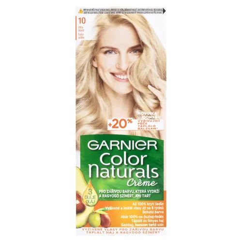 Garnier Color Naturals permanentná farba na vlasy 10 Ultra blond, 60 +40 +