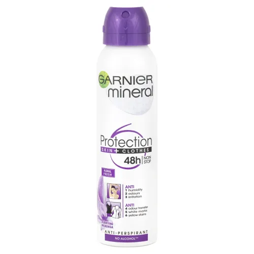 GARNIER MINERAL Protection 6 SKIN CLOTHES 48 h, antiperspirant v spreji