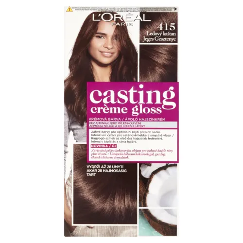 L'Oréal Paris Casting Creme Gloss, semipermanentná farba 415 ĽADOVÝ GAŠTAN, 48 +72 +