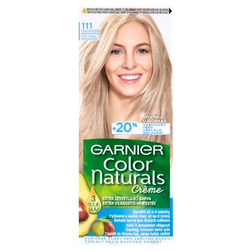 Garnier Color Naturals permanentná farba na vlasy 111 Superzosvetľujúca popolavá blond, 60 +40 +12 m