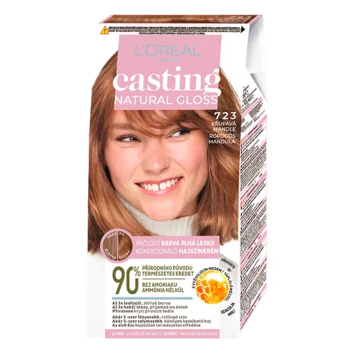 L'Oréal Paris Casting Natural Gloss semipermanentná farba, 723 Chrumkavá mandľa, 48 +72 +