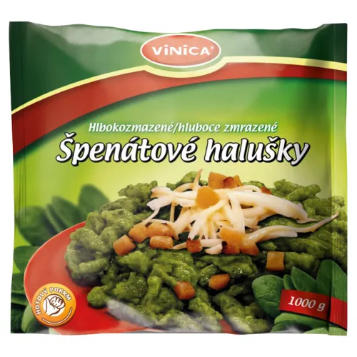Vinica Hlbokozmrazené špenátové halušky