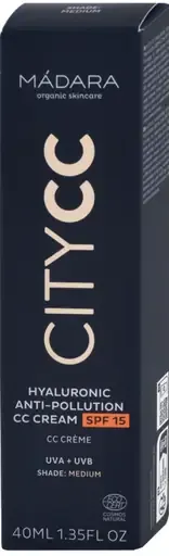 Mádara organic skincare City CC pleťový krém s OF 15