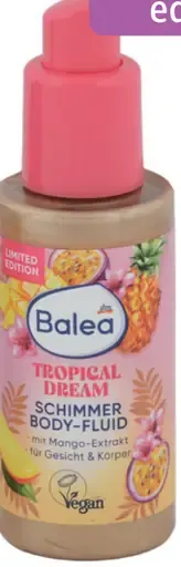 Balea Tropical Dream telový fluid s trblietkami