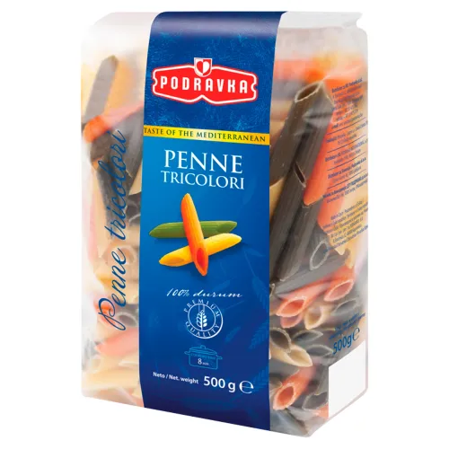 Podravka Penne tricolori semolínové cestoviny