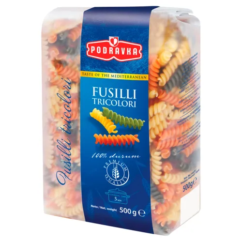 Podravka Fusilli tricolori semolínové cestoviny