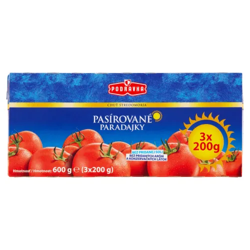 Podravka Pasírované paradajky 3 x(600 g)