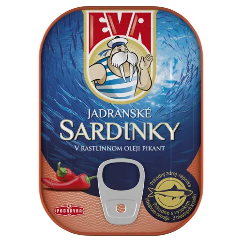 Eva Jadranské sardinky v rastlinnom oleji s pálivými feferónmi