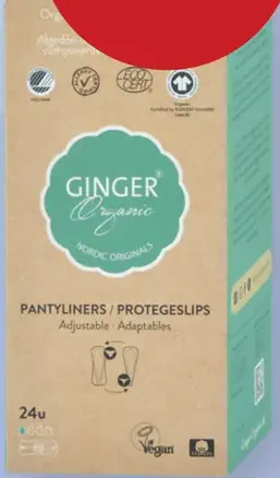 Ginger Organic hygienické organické slipové vložky